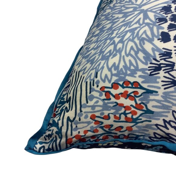 Williams-Sonoma Floral Silk Square Decorative Pillow Sarah Campbell 18"x18" - Picture 3 of 4